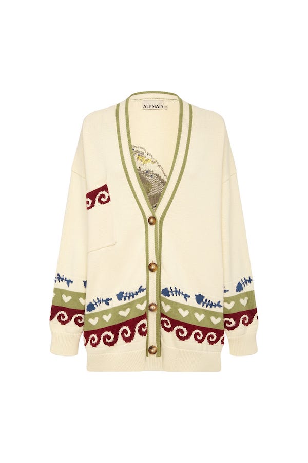 Ariah | Women’s bohemian ocean-inspired embroidered cardigan