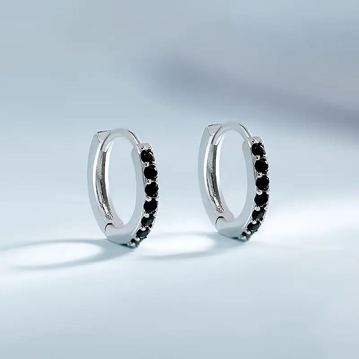 Bianca | Women’s hoop earrings with emerald accents and golden finish