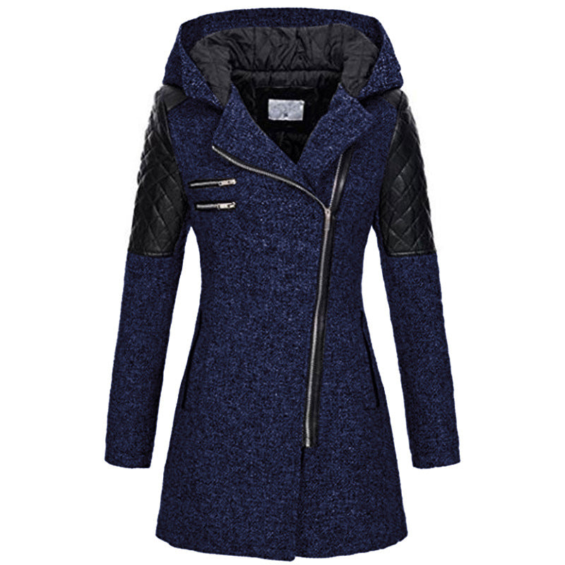 Arely | Women’s tweed & quilted hooded coat