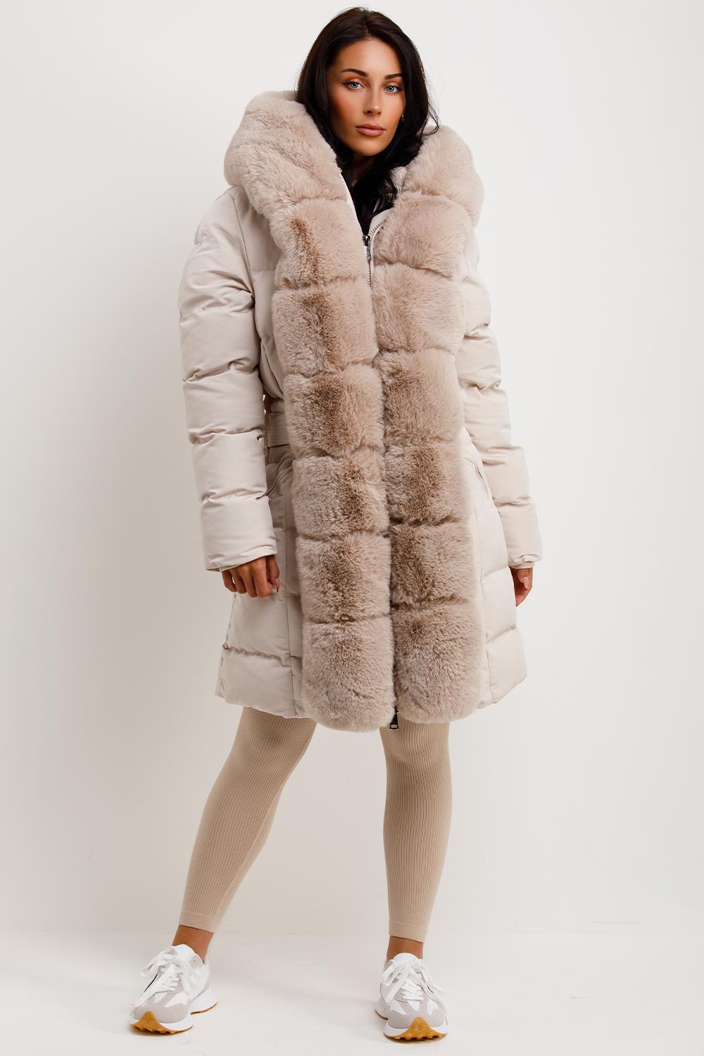 Elisabeth | Women's luxe faux fur-panel winter puffer coat