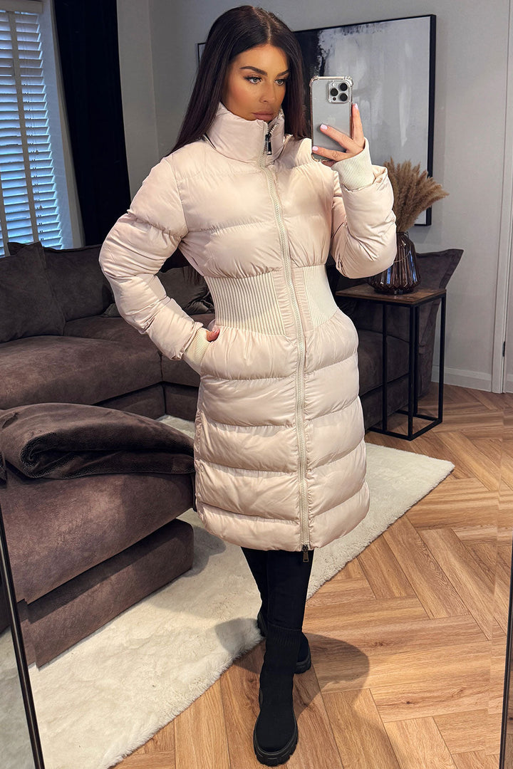 Lorelei | Women’s long padded puffer coat with contour detail