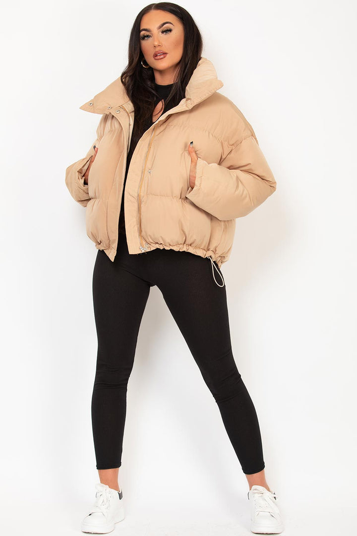 Alivia | Women’s oversized puffer jacket with drawstring hem