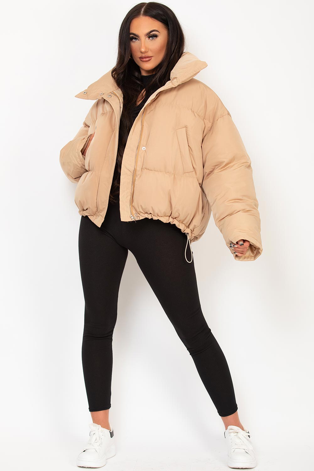 Alivia | Women’s oversized puffer jacket with drawstring hem