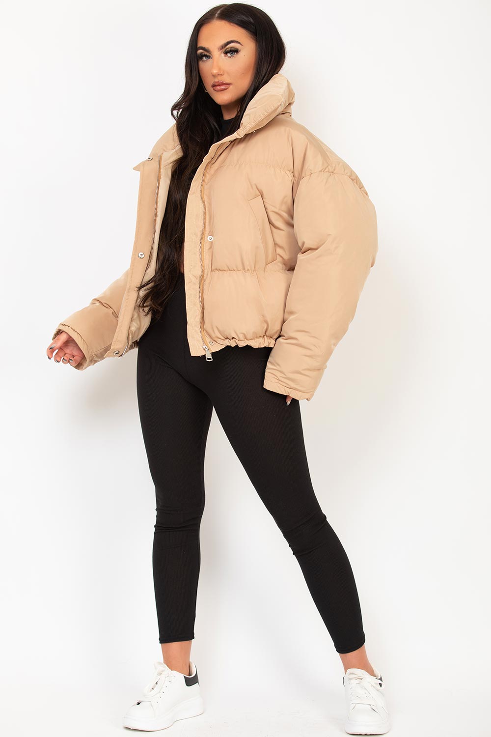 Alivia | Women’s oversized puffer jacket with drawstring hem