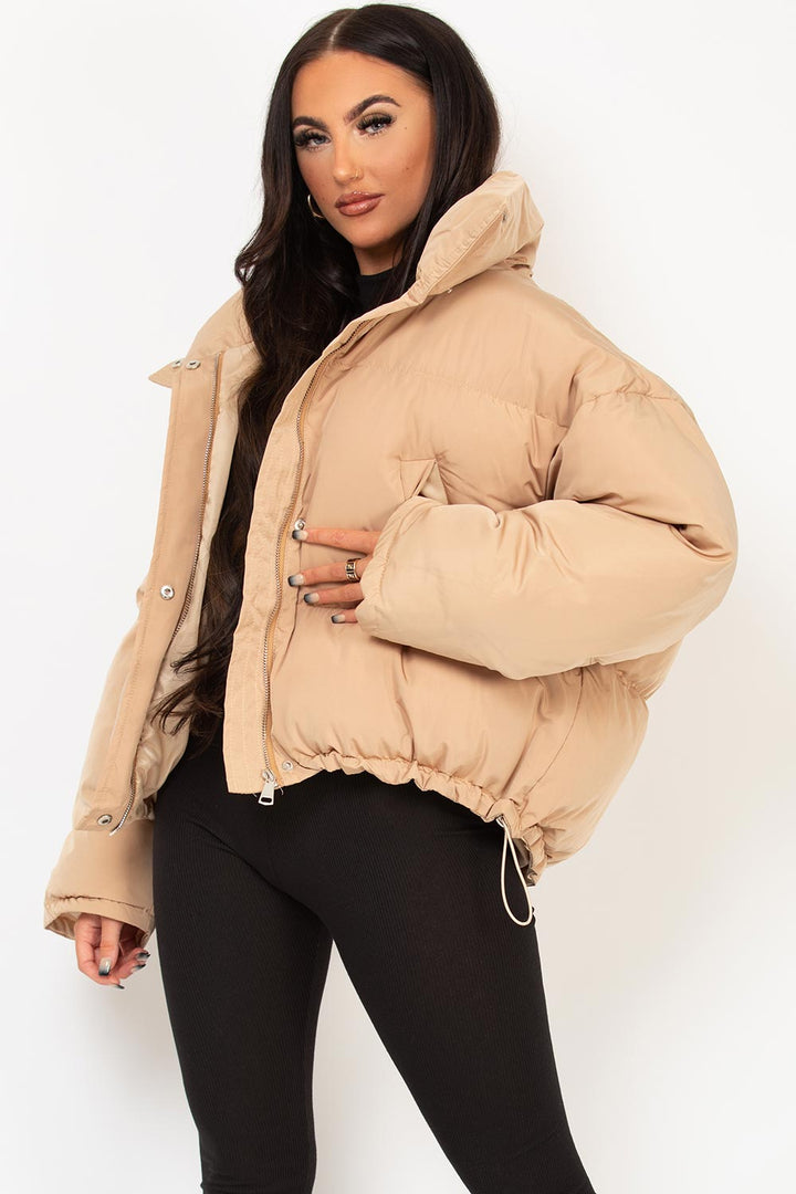 Alivia | Women’s oversized puffer jacket with drawstring hem