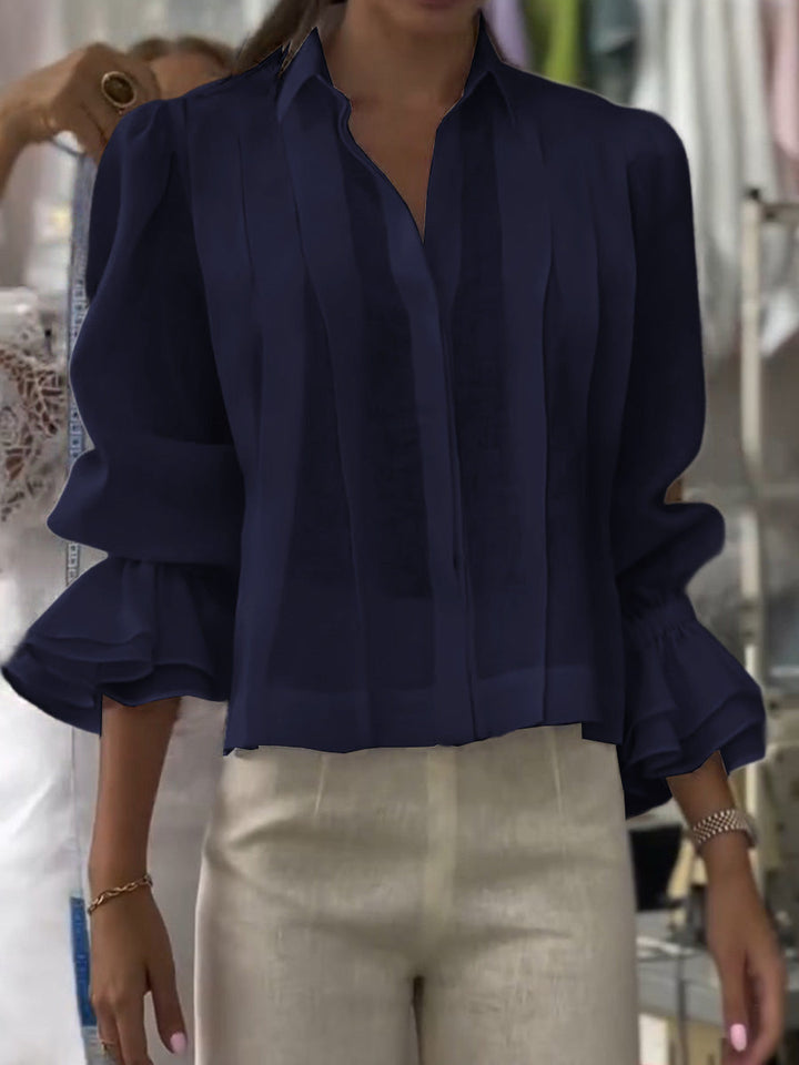 Annalise | Lapel long sleeve cardigan