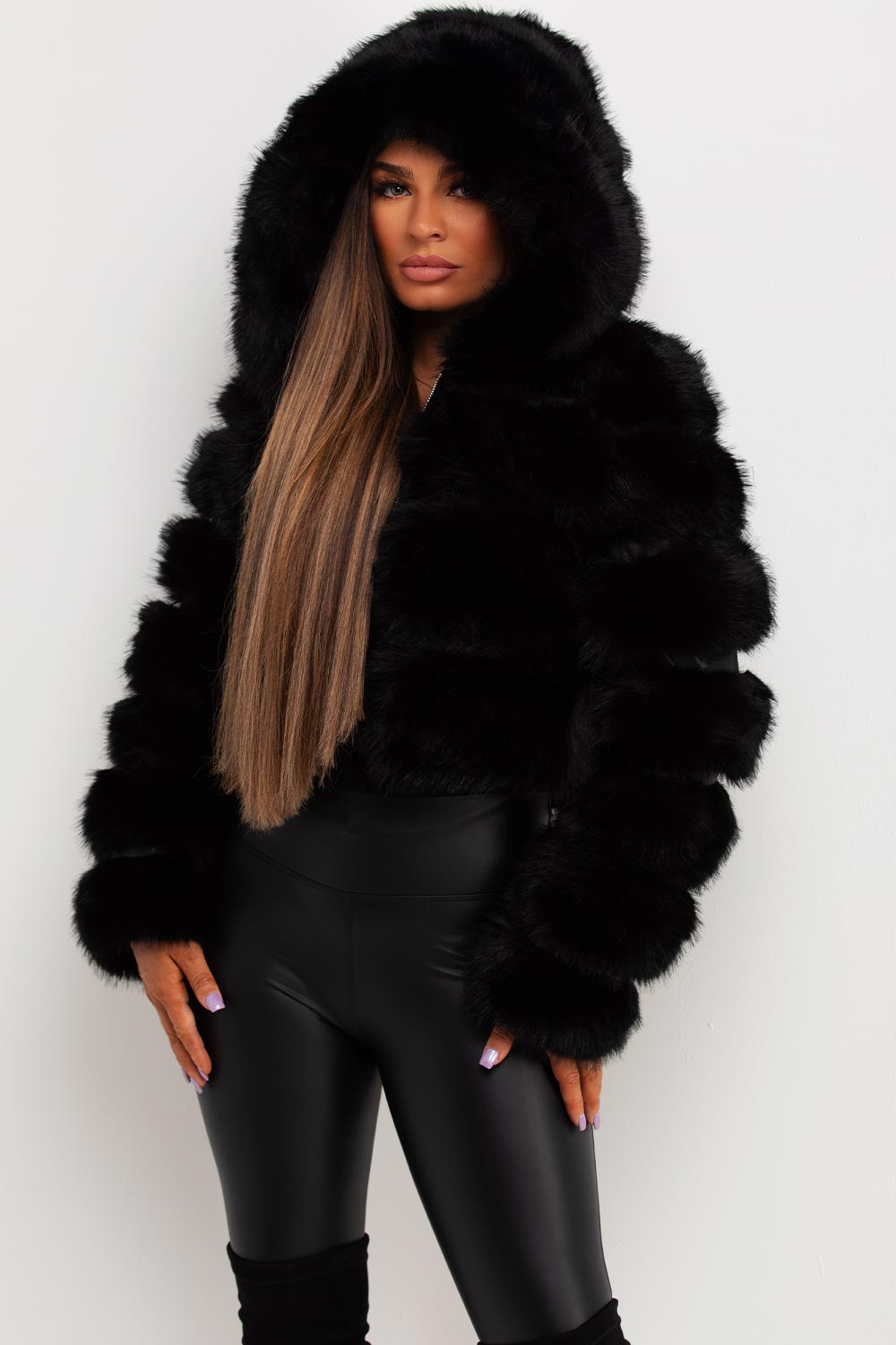 Esme | Women’s hooded faux fur jacket