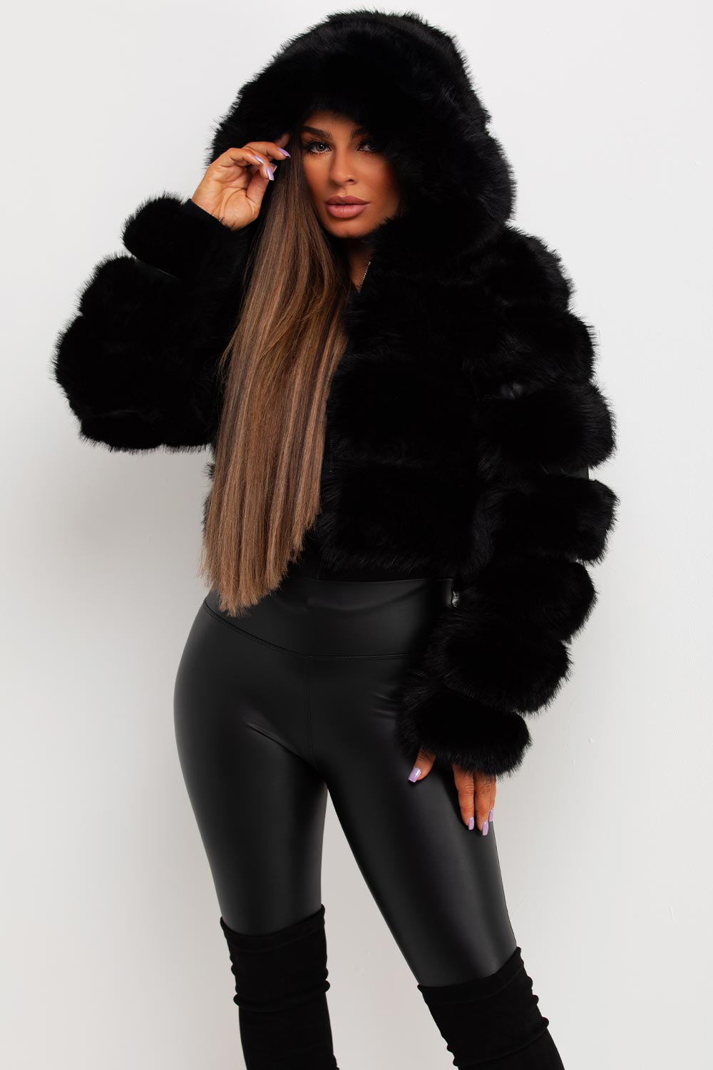 Esme | Women’s hooded faux fur jacket