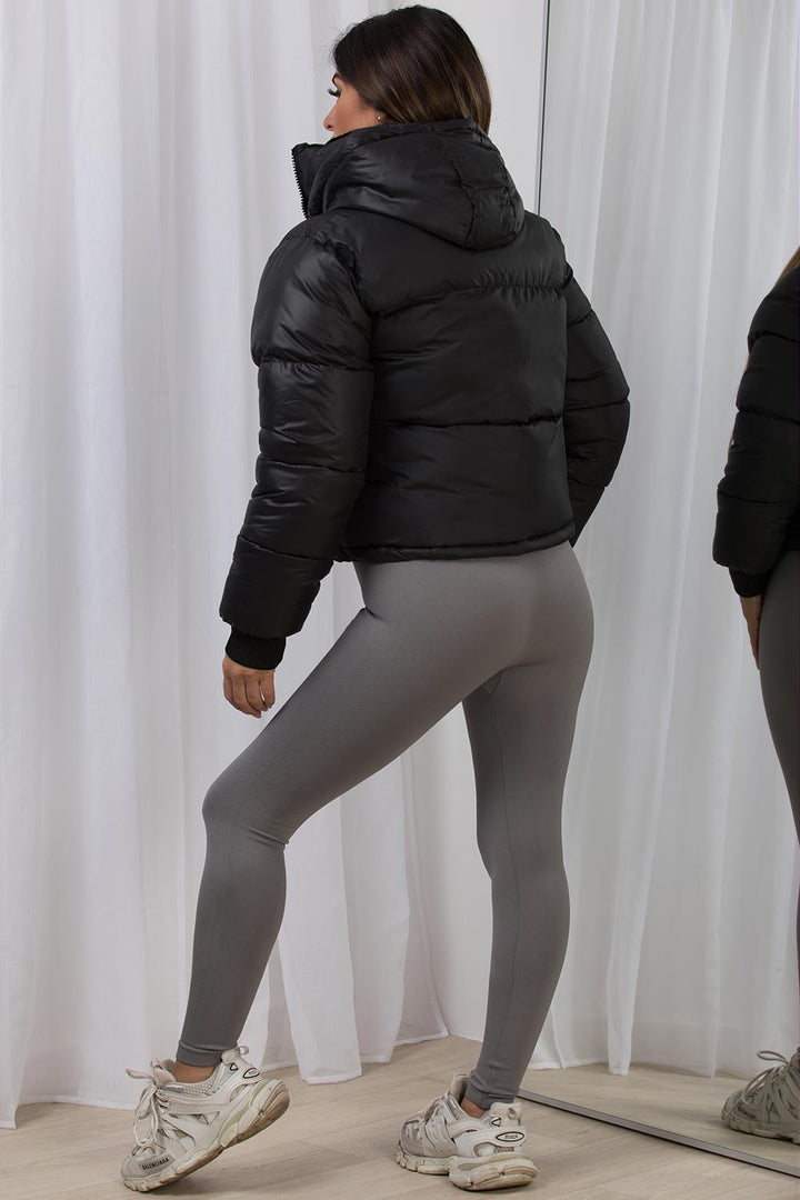 Kaeli | Women’s short puffer jacket with detachable hood