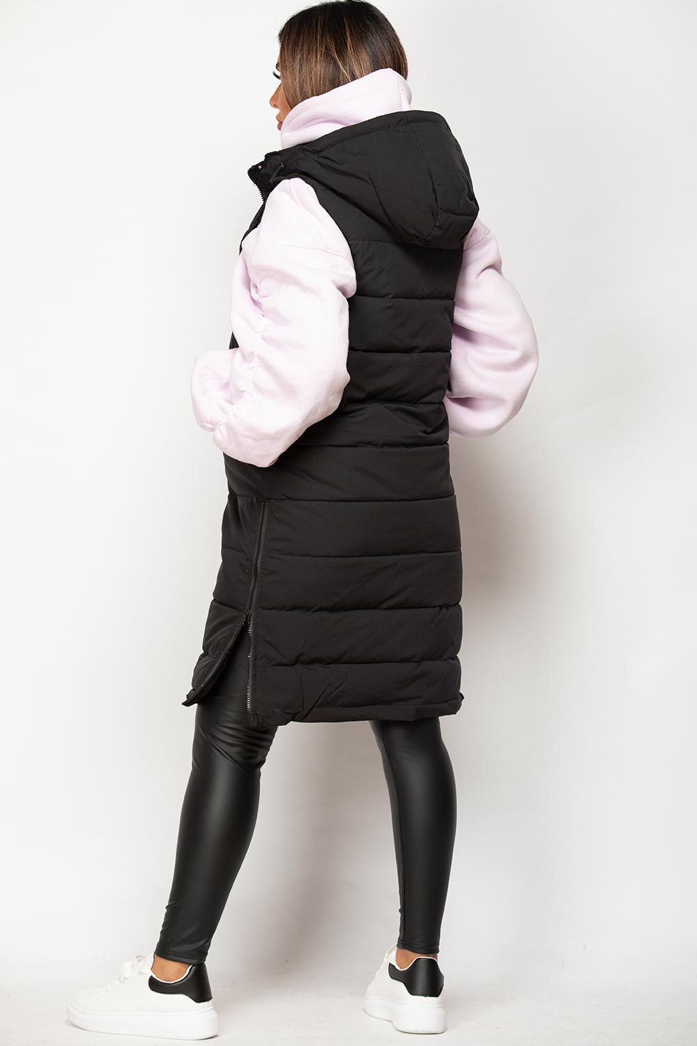 Murphy | Women’s long puffer vest with hood
