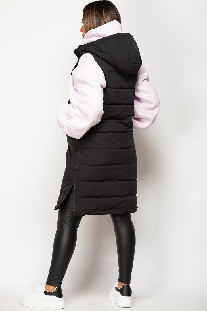 Murphy | Women’s long puffer vest with hood