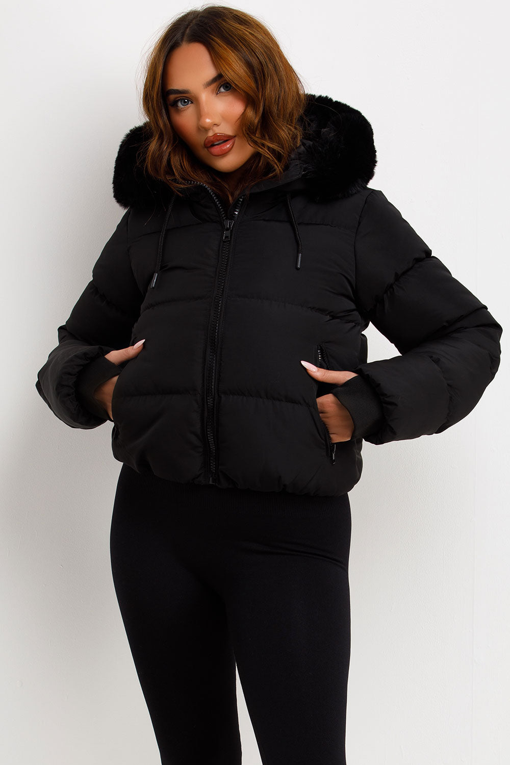Athena | Women’s faux fur hooded puffer jacket