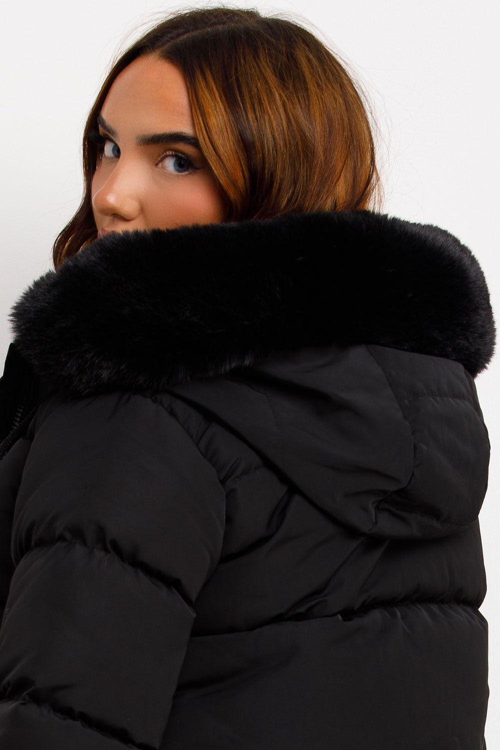 Athena | Women’s faux fur hooded puffer jacket