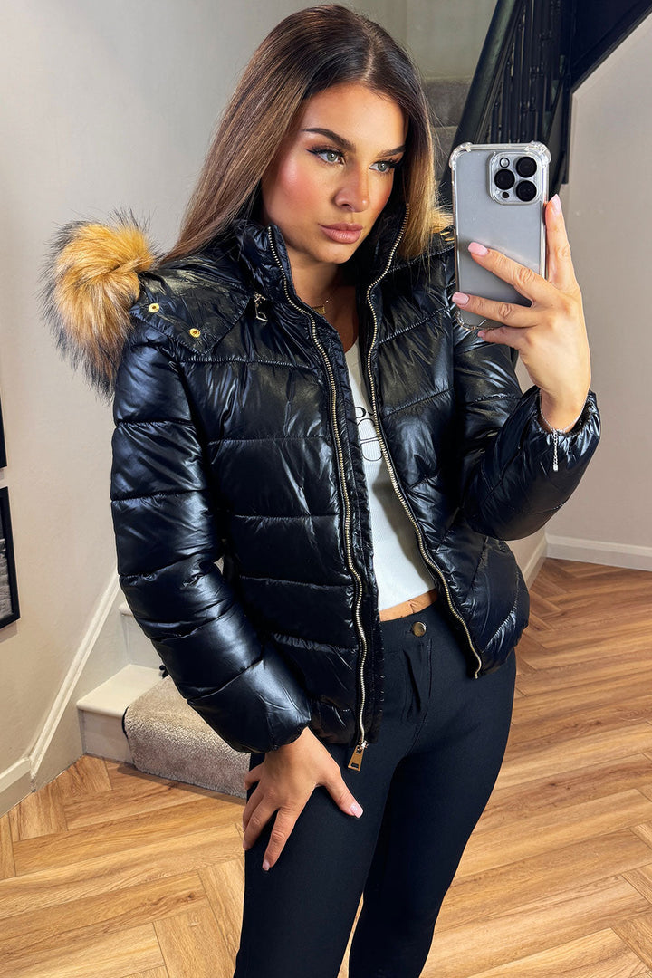 Cameron | Women’s faux fur hood padded puffer jacket