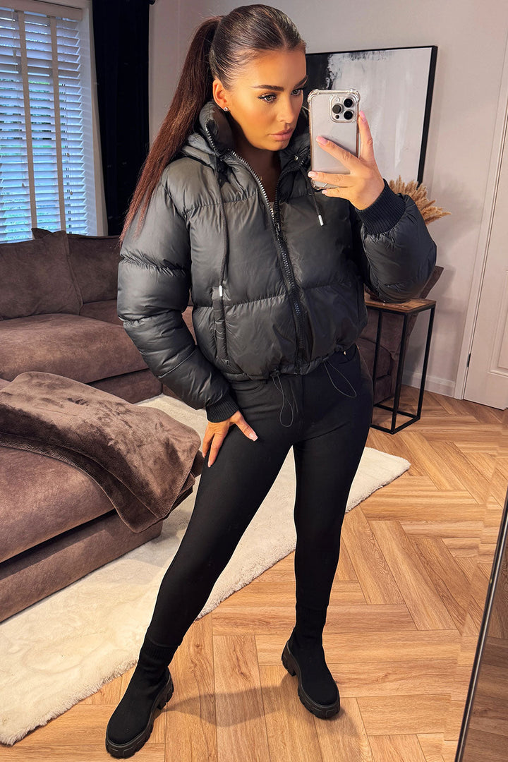 Kaeli | Women’s short puffer jacket with detachable hood