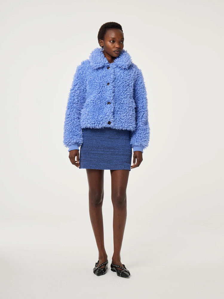 Addie | Women’s soft faux fur curly jacket