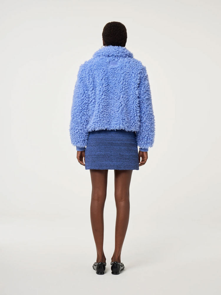 Addie | Women’s soft faux fur curly jacket