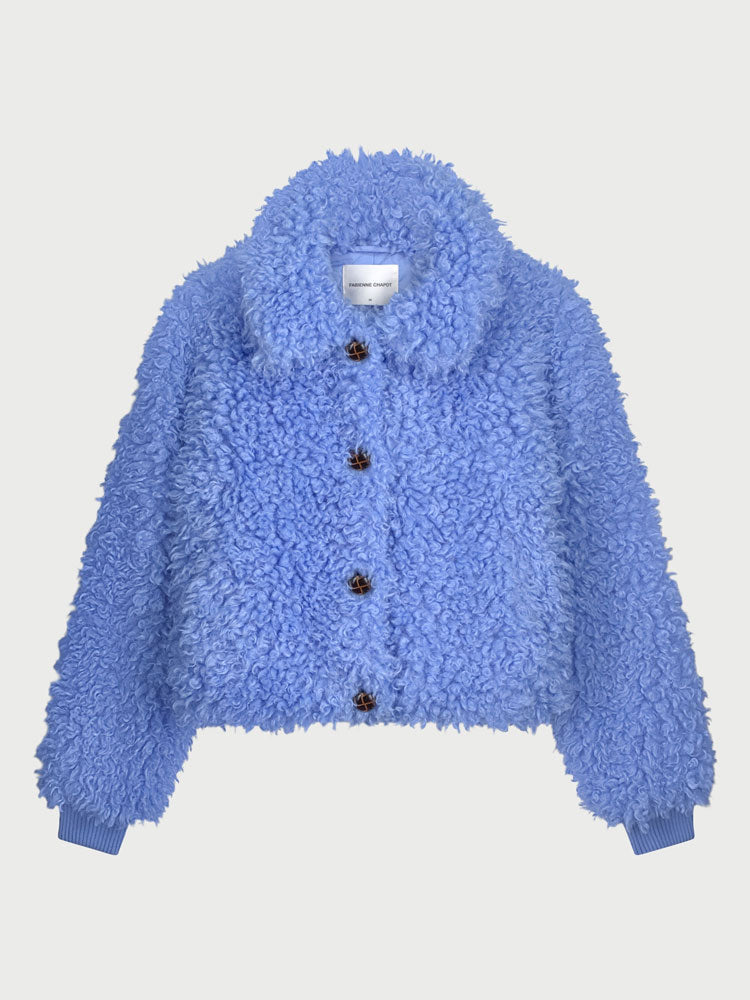 Addie | Women’s soft faux fur curly jacket
