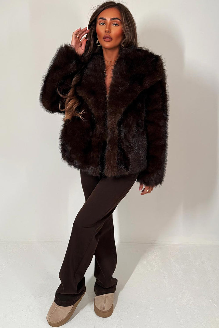 Aspen | Women’s faux fur collared jacket