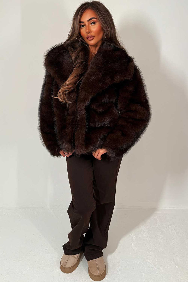 Aspen | Women’s faux fur collared jacket