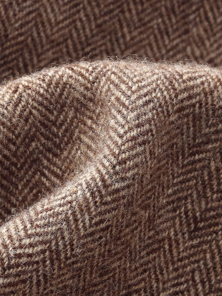 Arya | Women's wool A-line mini skirt with leather belt