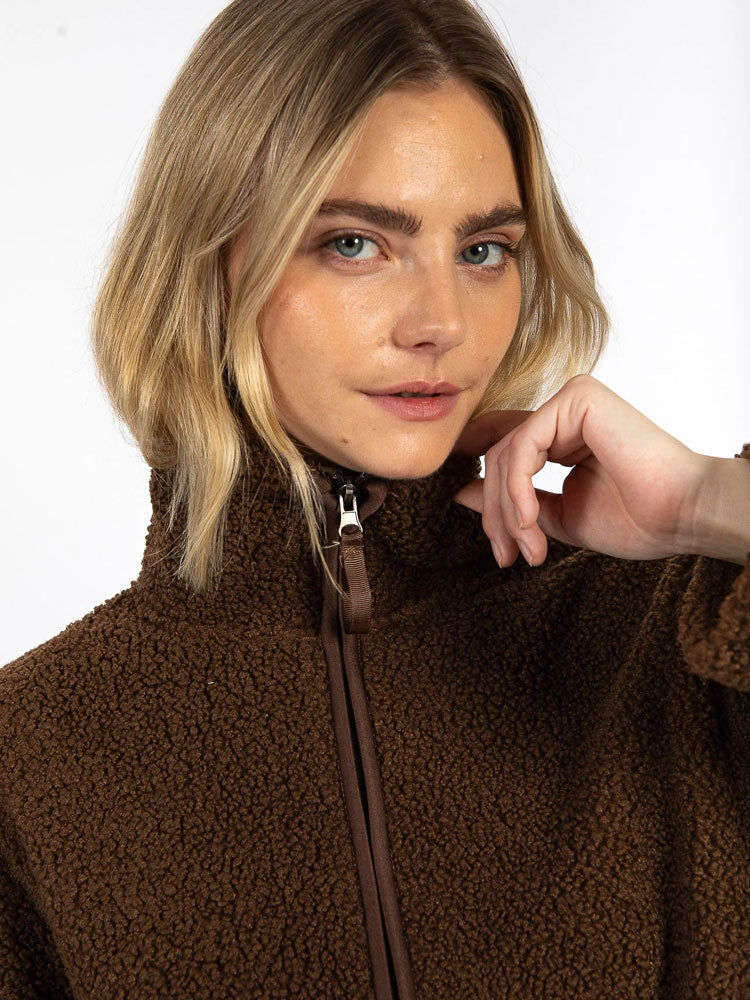 Adrianne | Women’s zip-up teddy fleece jacket