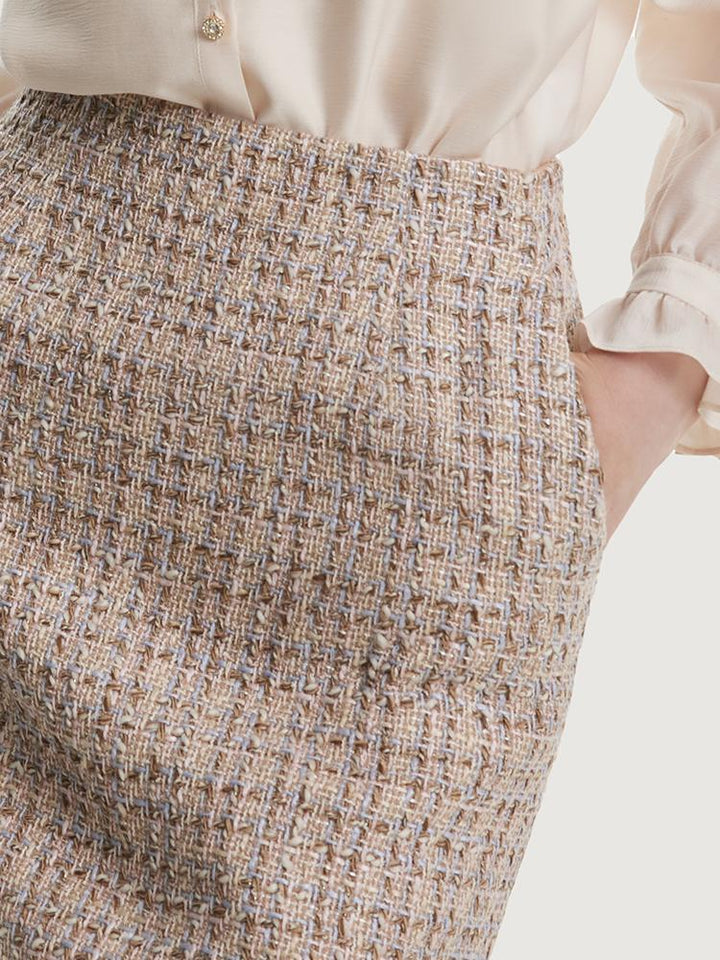 Hallie | Women's A-line woolen tweed mini skirt