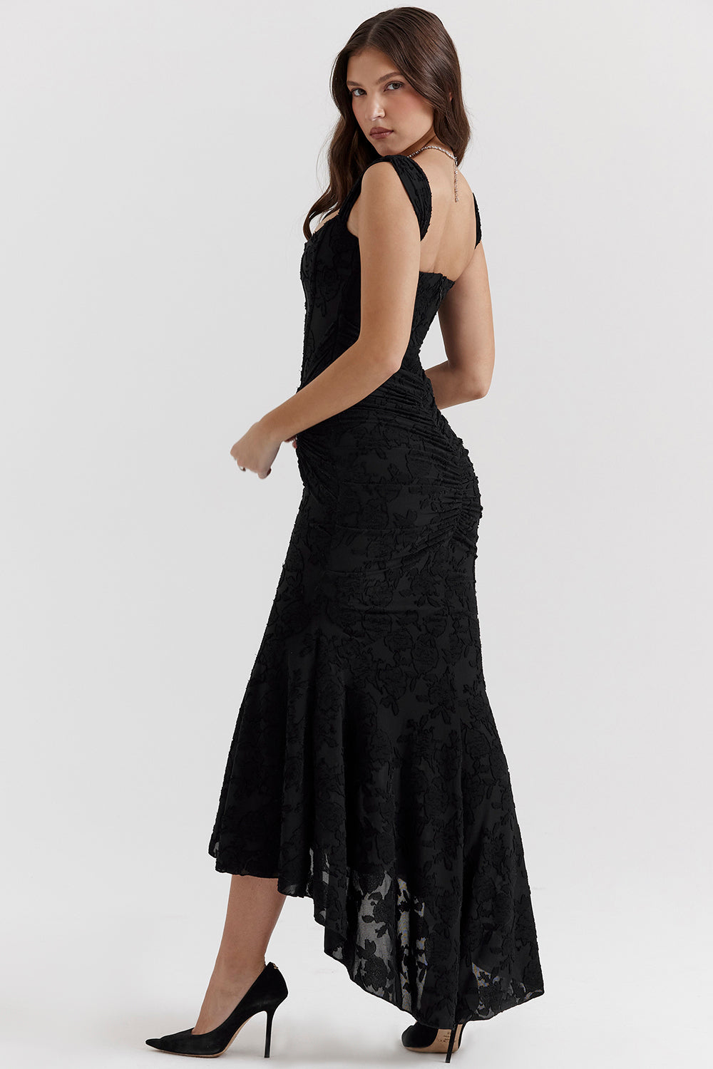 Vicky | Women’s regal draped midi dress
