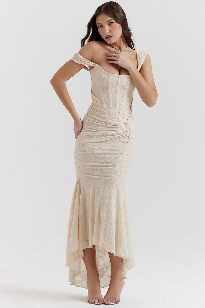 Vicky | Women’s regal draped midi dress