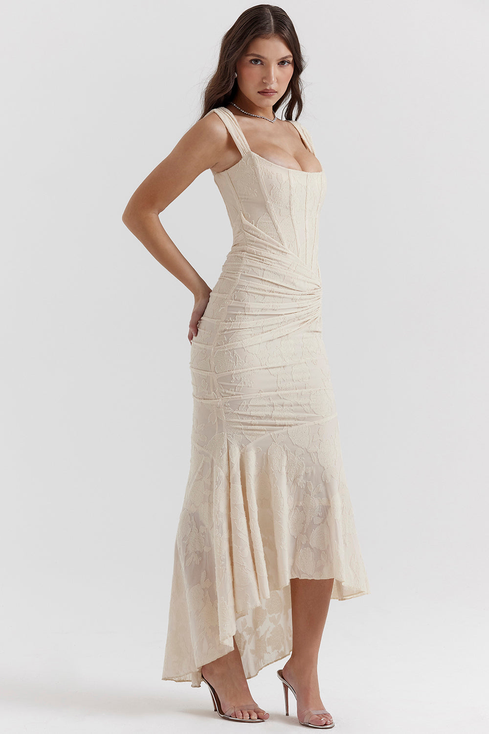 Vicky | Women’s regal draped midi dress