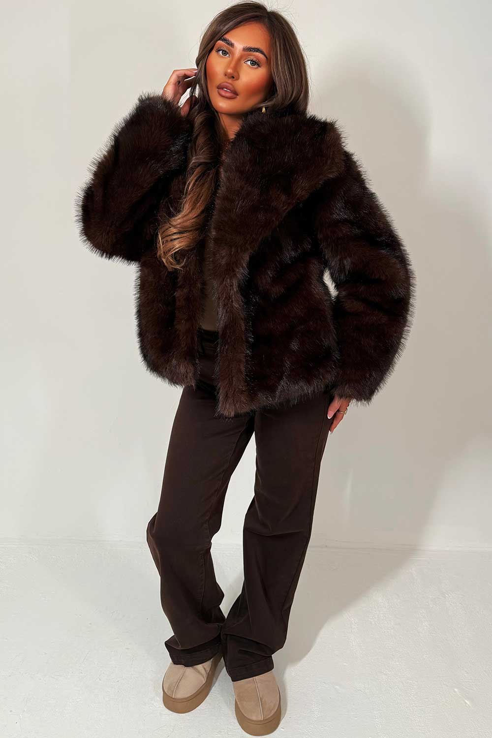 Aspen | Women’s faux fur collared jacket