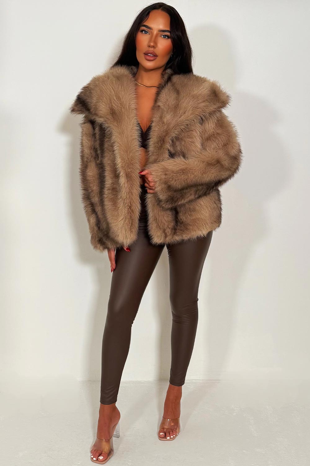 Poppy | Women’s faux fur collared jacket