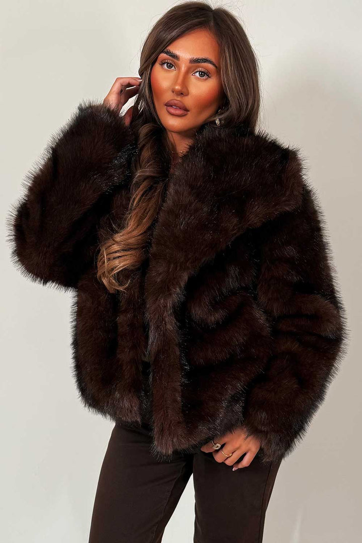 Aspen | Women’s faux fur collared jacket
