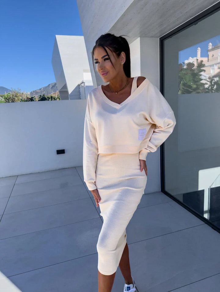 Aubrey | Casual sweatshirt and dress set