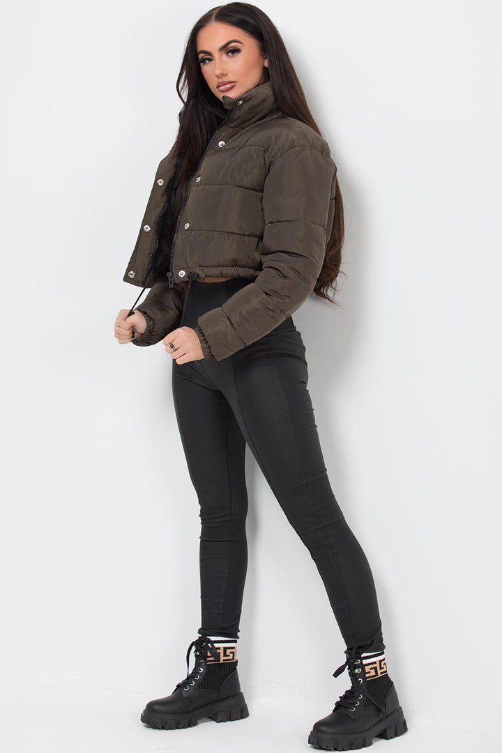 Mazie | Women’s cropped puffer jacket with drawstring hem