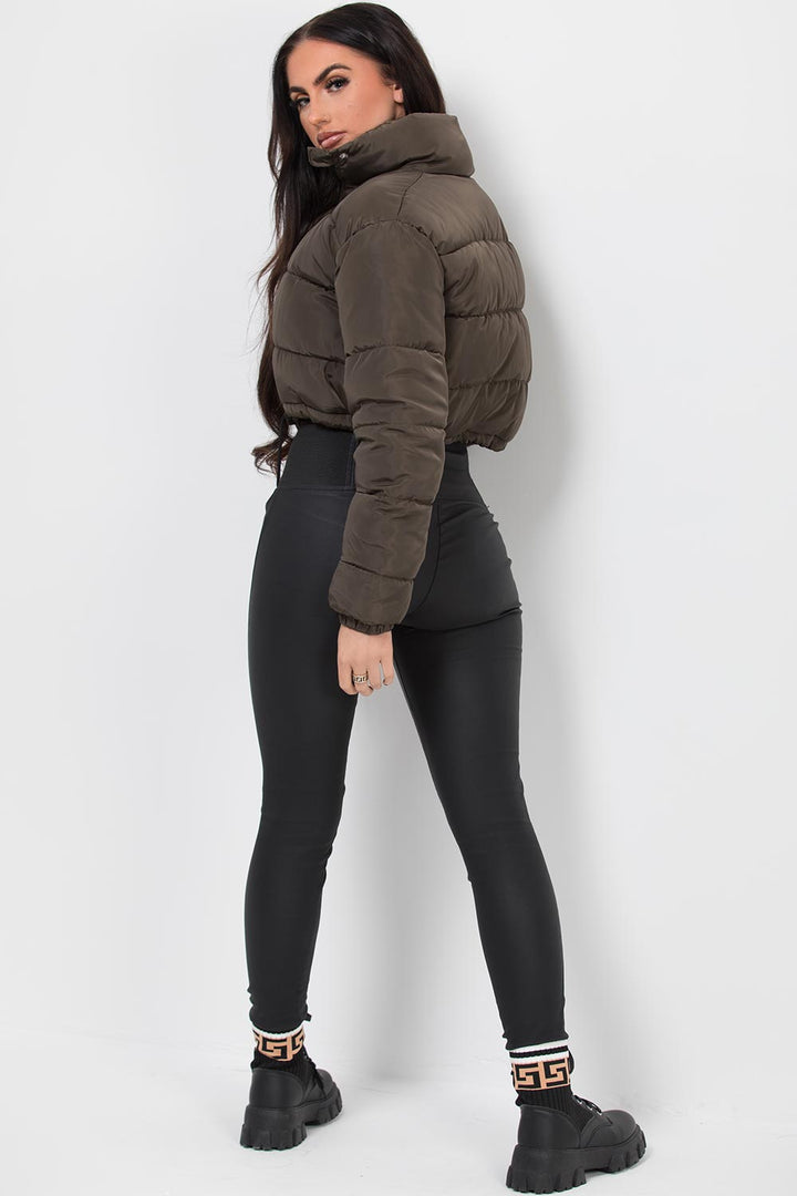 Mazie | Women’s cropped puffer jacket with drawstring hem