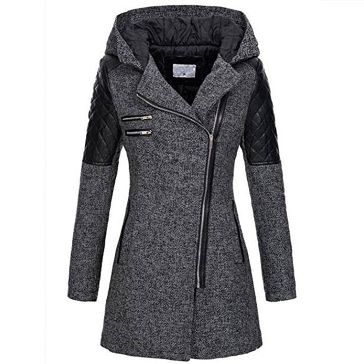 Arely | Women’s tweed & quilted hooded coat