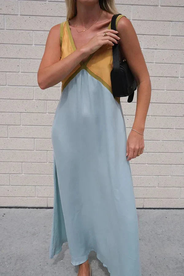 Lara | Chic v-neck color dress