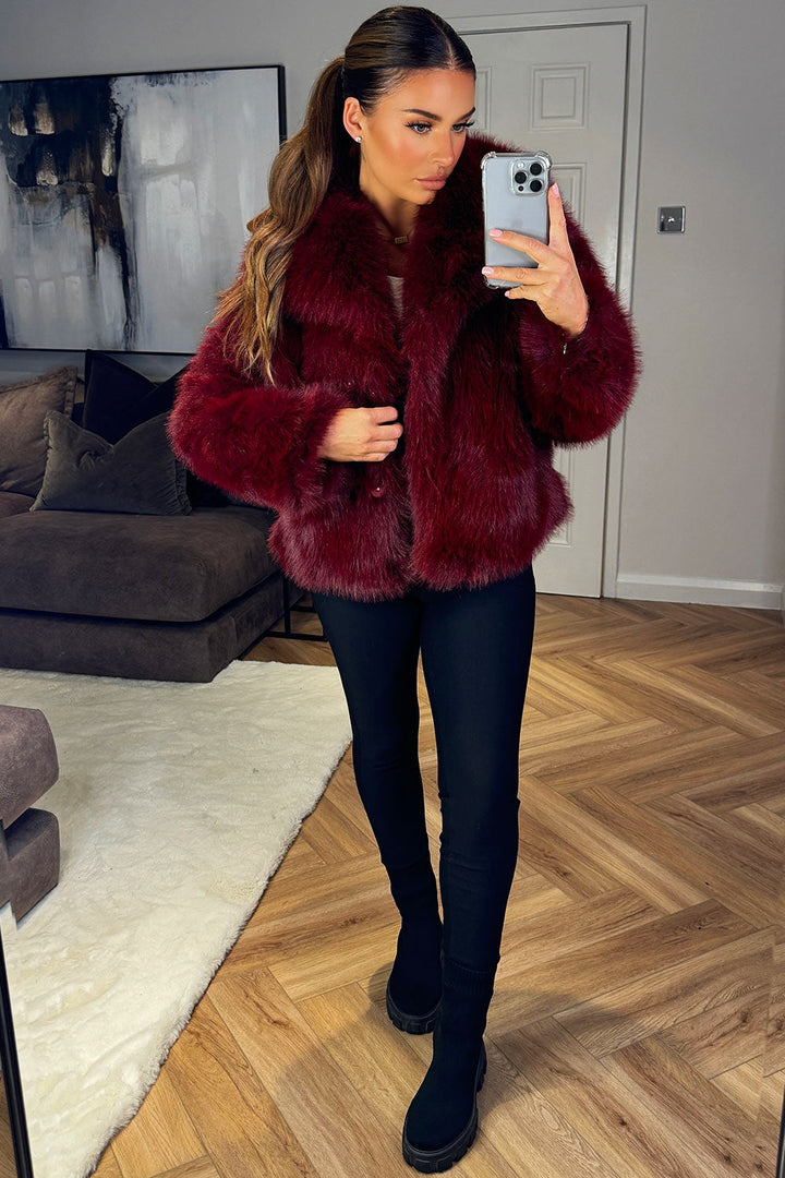 Everlee | Women’s short plush faux fur jacket