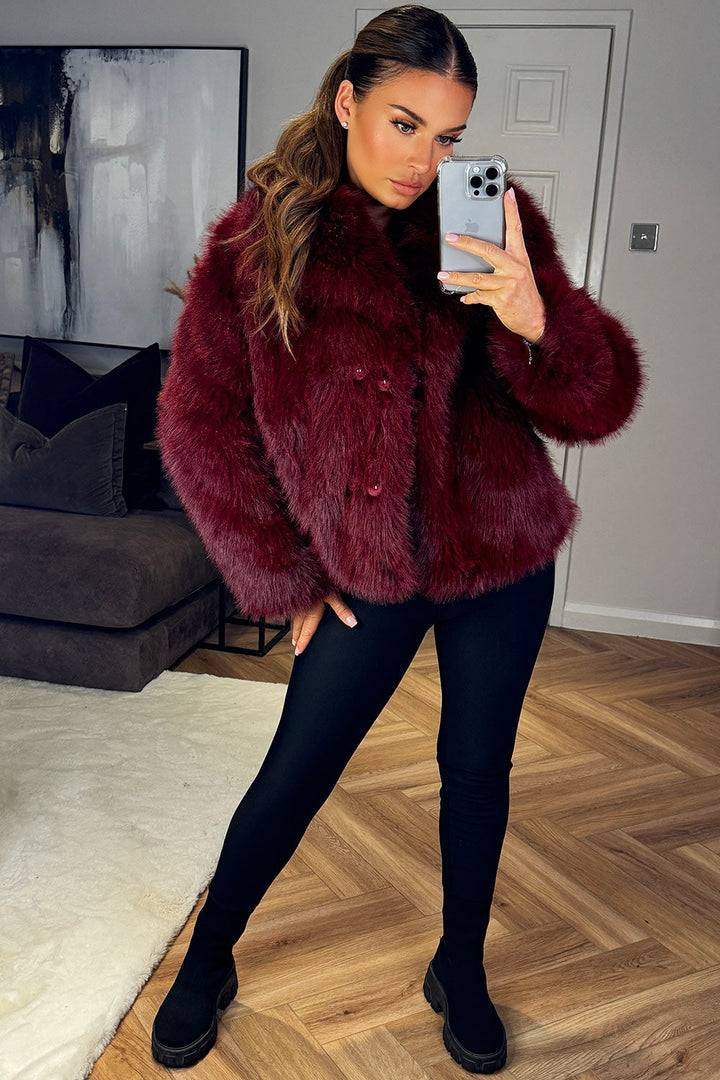 Everlee | Women’s short plush faux fur jacket