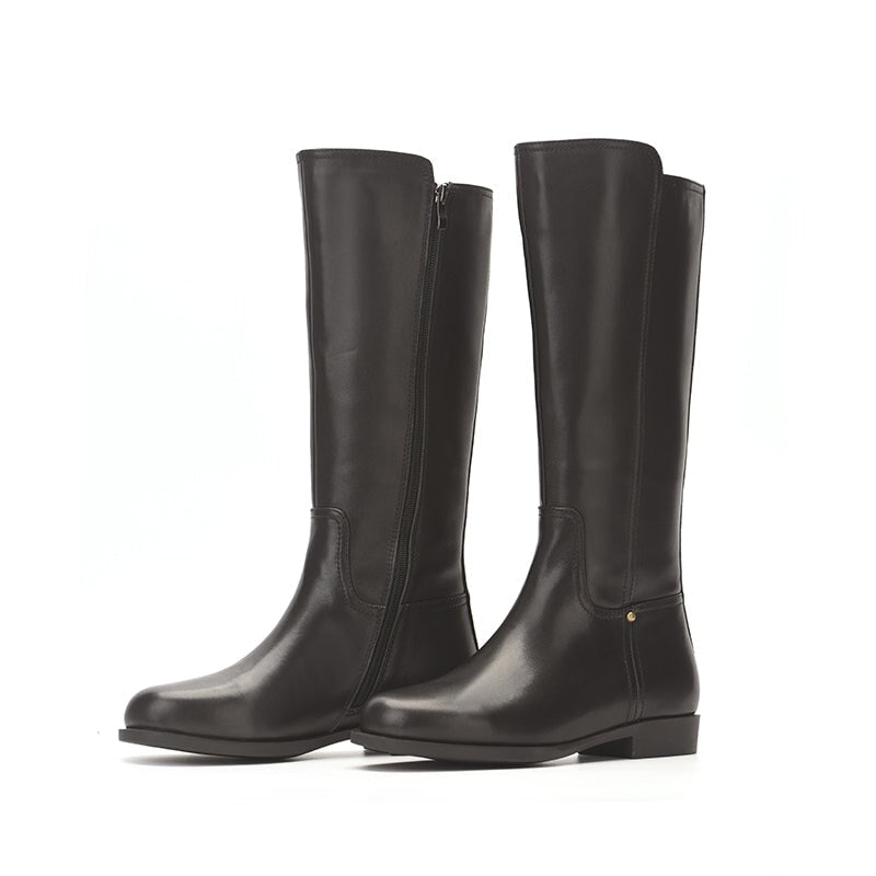 Liza | Fold-detail knee-high boots