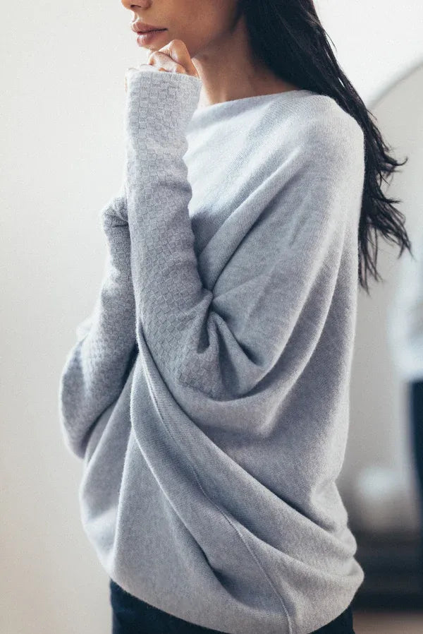 Sienna | Women’s sweater with draped asymmetrical design