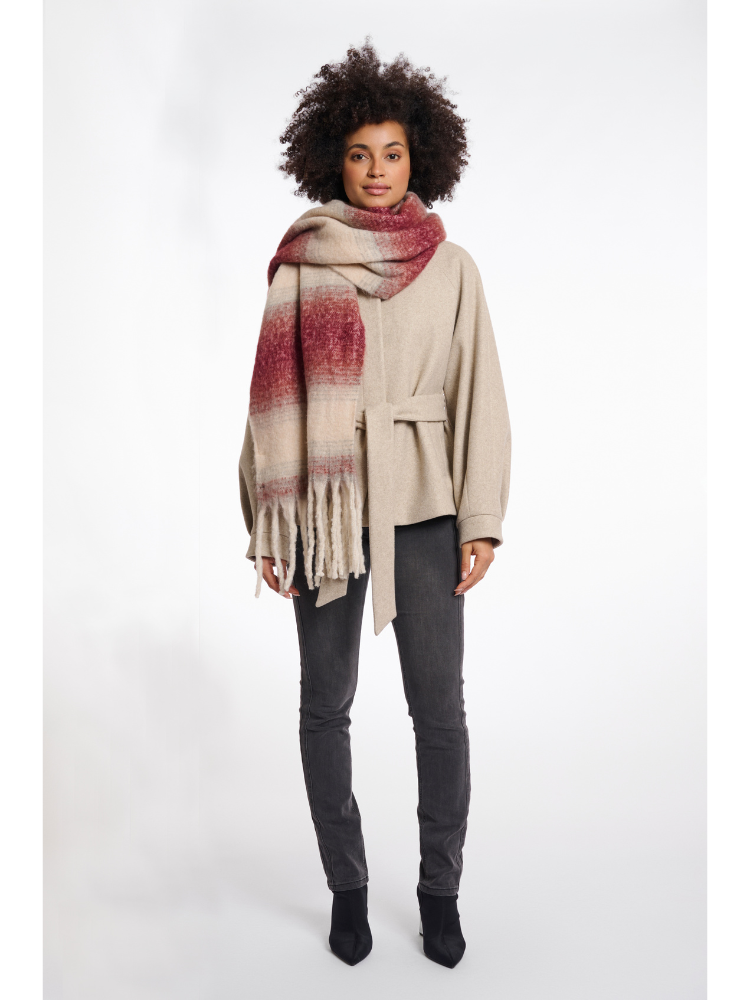 Maddie | Women’s oversized gradient scarf with fringe