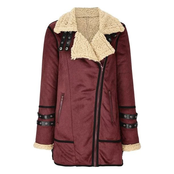 Ramona | Women’s faux shearling aviator jacket
