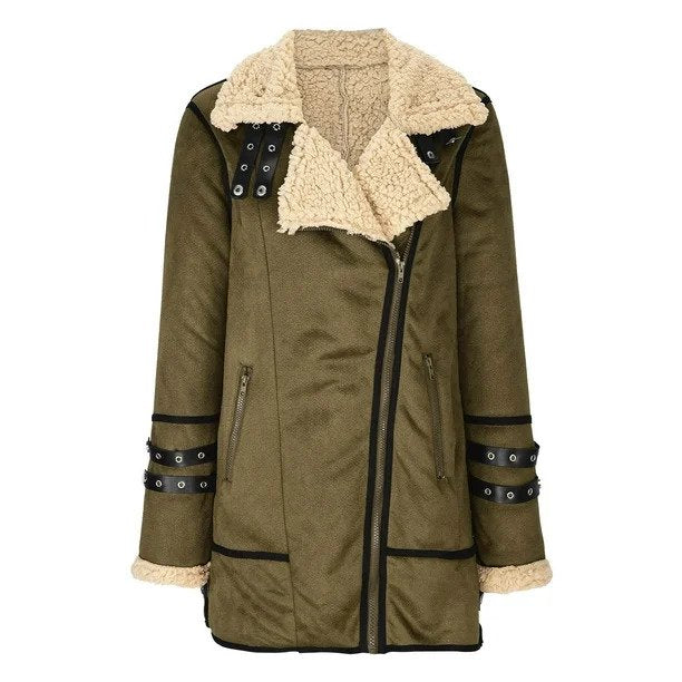 Ramona | Women’s faux shearling aviator jacket