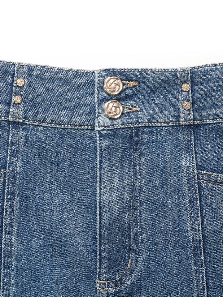 Paloma | Women’s high-waisted denim mermaid skirt
