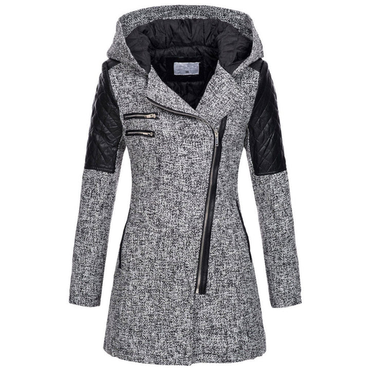 Arely | Women’s tweed & quilted hooded coat