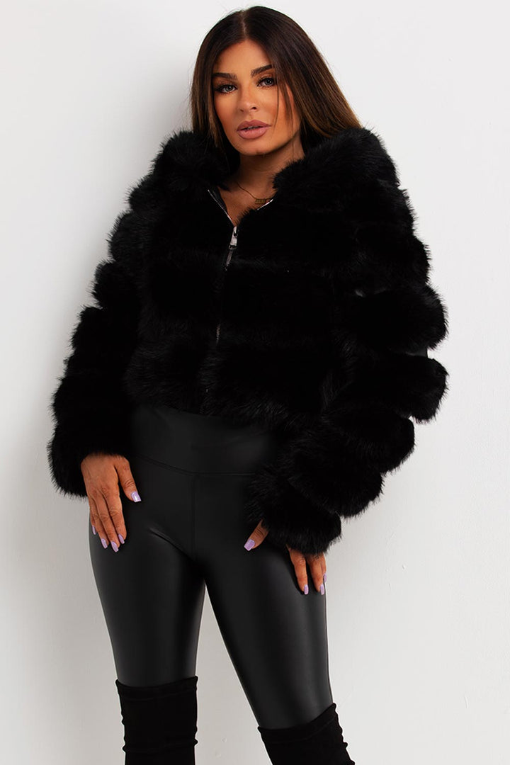 Esme | Women’s hooded faux fur jacket