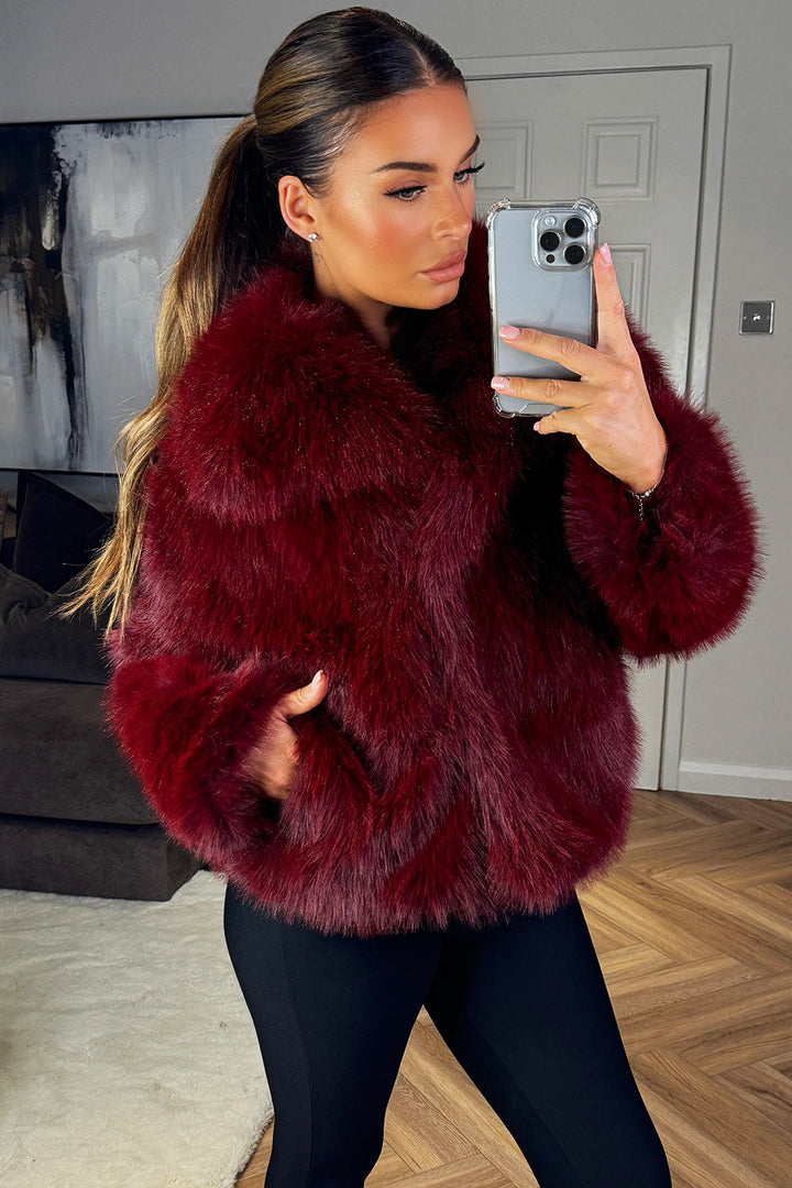 Everlee | Women’s short plush faux fur jacket