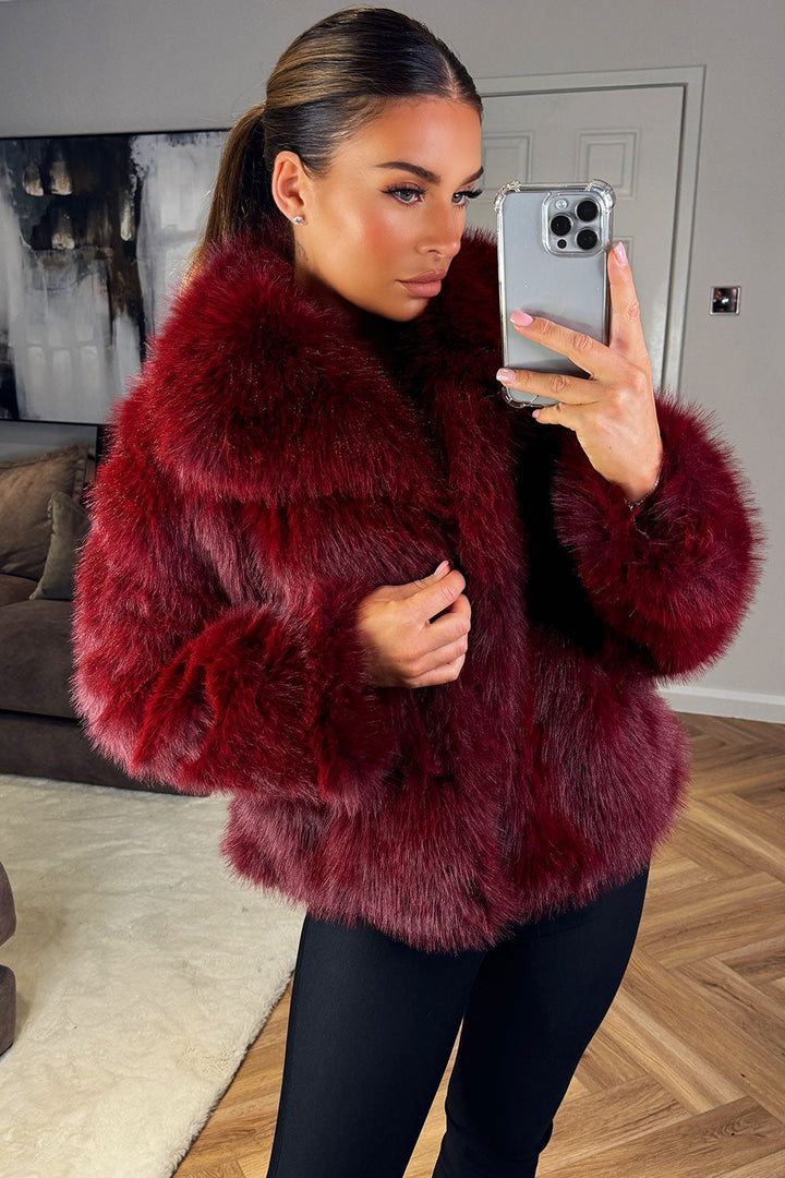 Everlee | Women’s short plush faux fur jacket